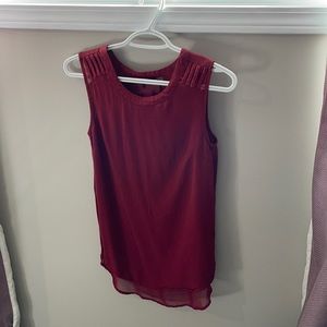 Dex, size small, deep burgundy/red, tank blouse